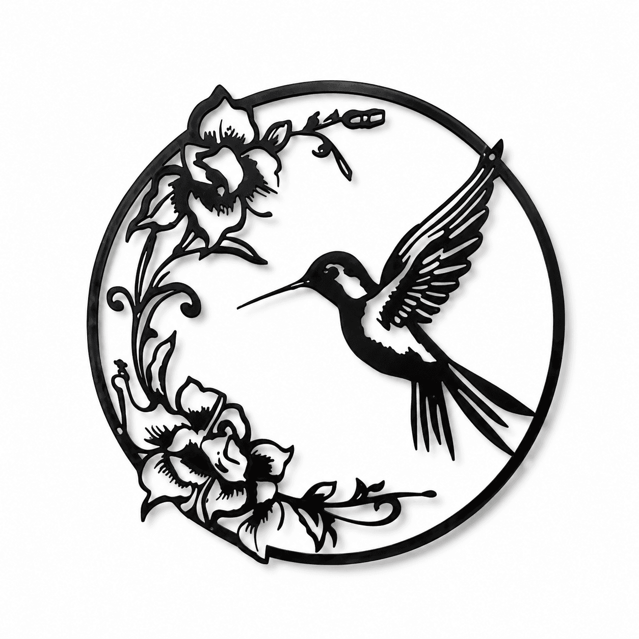 Colibri con flores